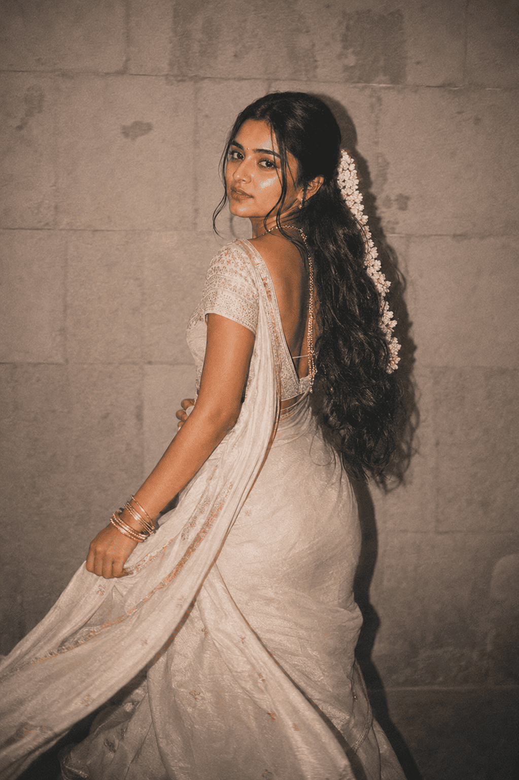 Cinematic South Indian Saree Fashion Walk AI Prompt for Gemini AI