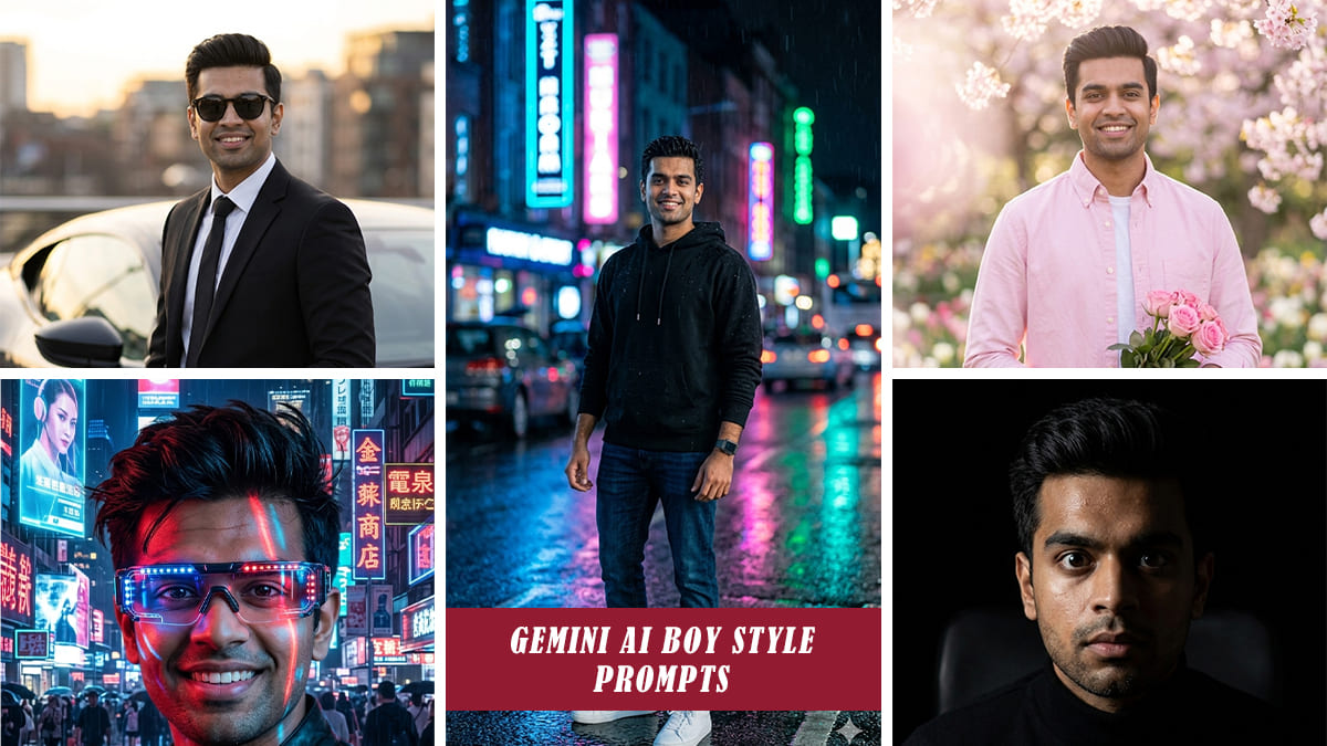 Trending Gemini AI boy style prompt example with cinematic ultra realistic portrait photography in 2026