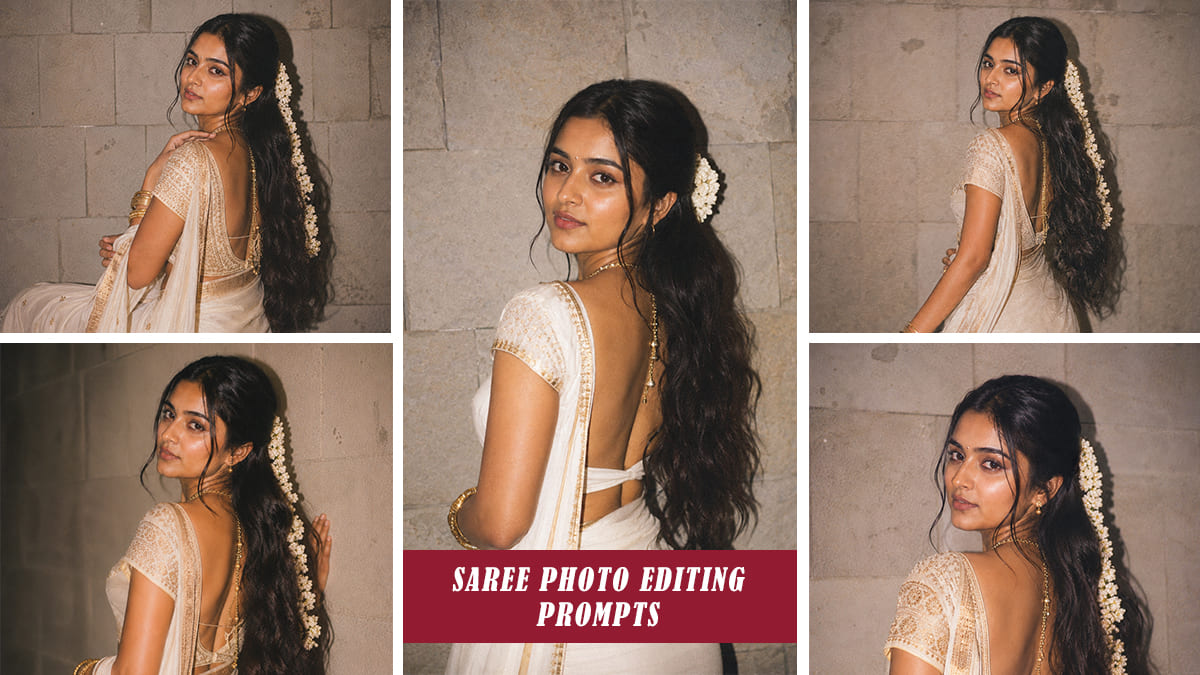 South Indian Saree AI Photo Prompt for Google Gemini