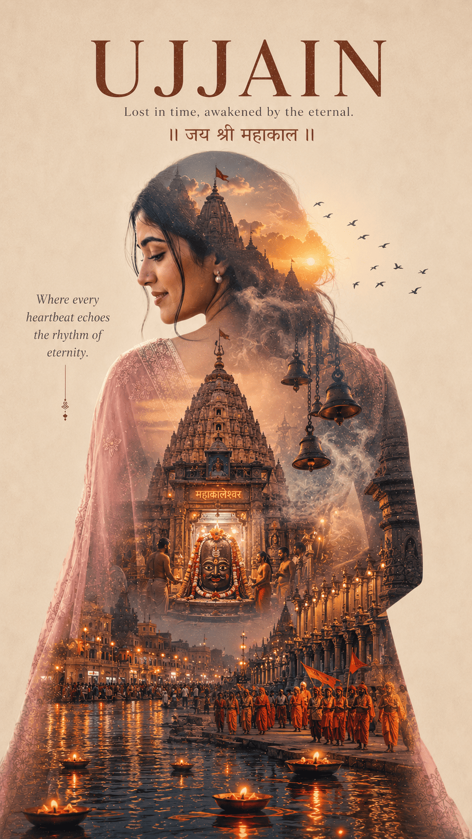 Ujjain Mahakal AI spiritual poster prompt